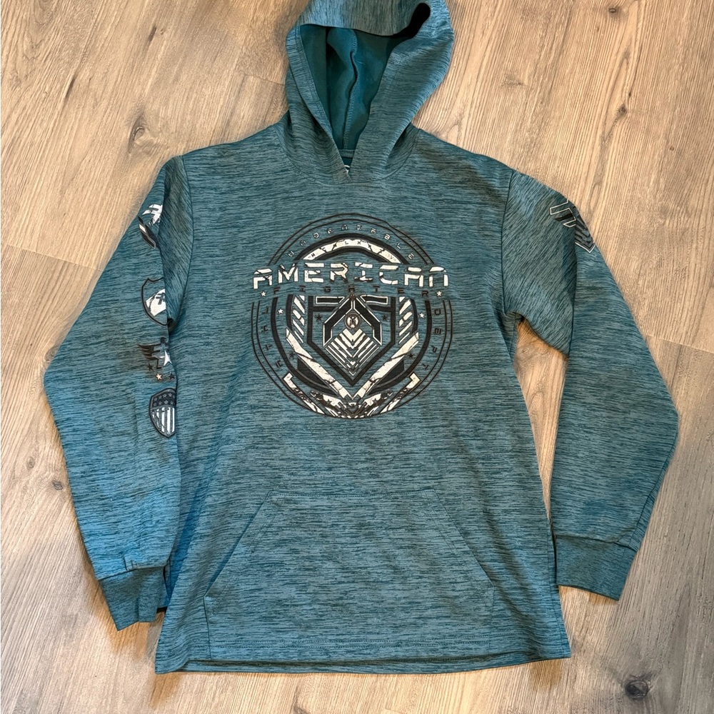 American Fighter Teal Hooded Pullover
